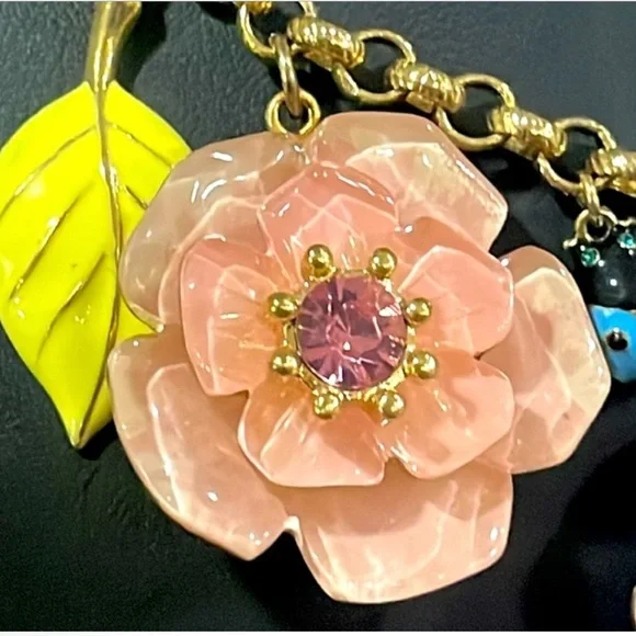 Betsey Johnson | VTG Secret Garden Lucite Flowers & Crystals - Picture 3 of 7